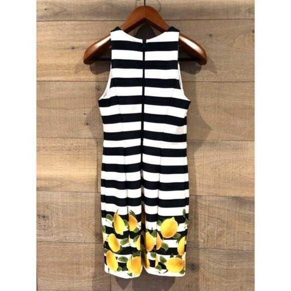 Milly Striped Lemon Empire Waist Above Knee Dress Size 6 - Picture 5 of 8